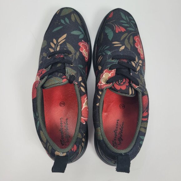 Gudrun Sjoden Women's Black Red Canvas Sneakers US Size 10 EU 42 - Picture 5 of 8